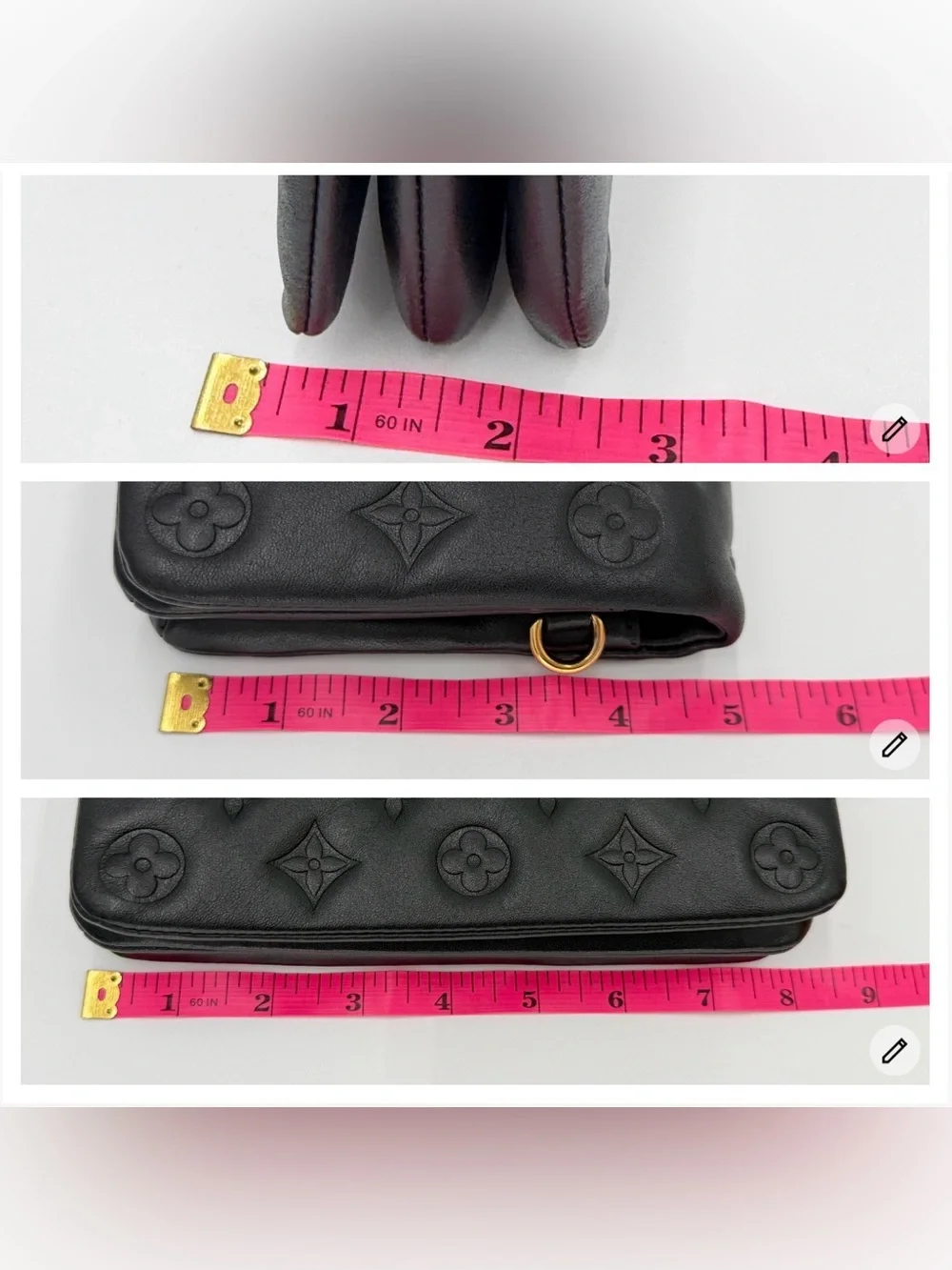 🖤Louis Vuitton Pochette Coussin Crossbody Gold Chain Strap Full Set!